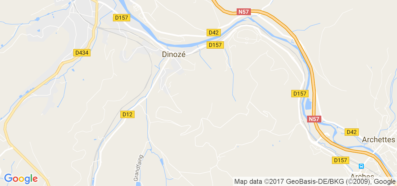 map de la ville de Dinozé