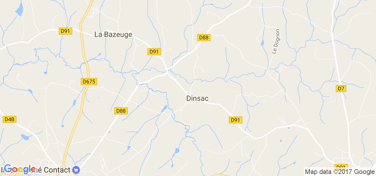 map de la ville de Dinsac