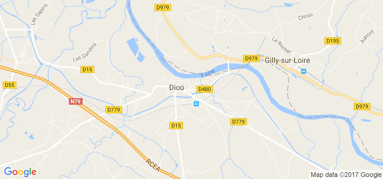 map de la ville de Diou