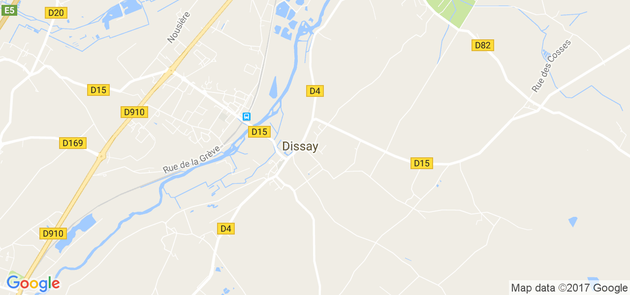 map de la ville de Dissay