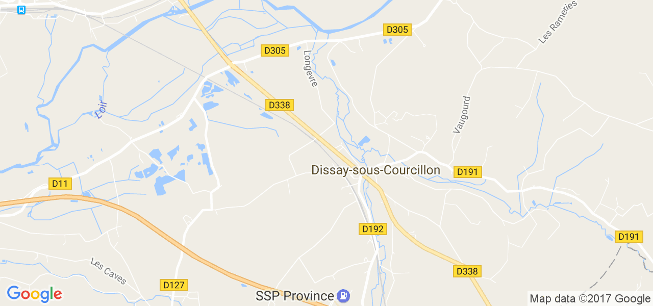 map de la ville de Dissay-sous-Courcillon