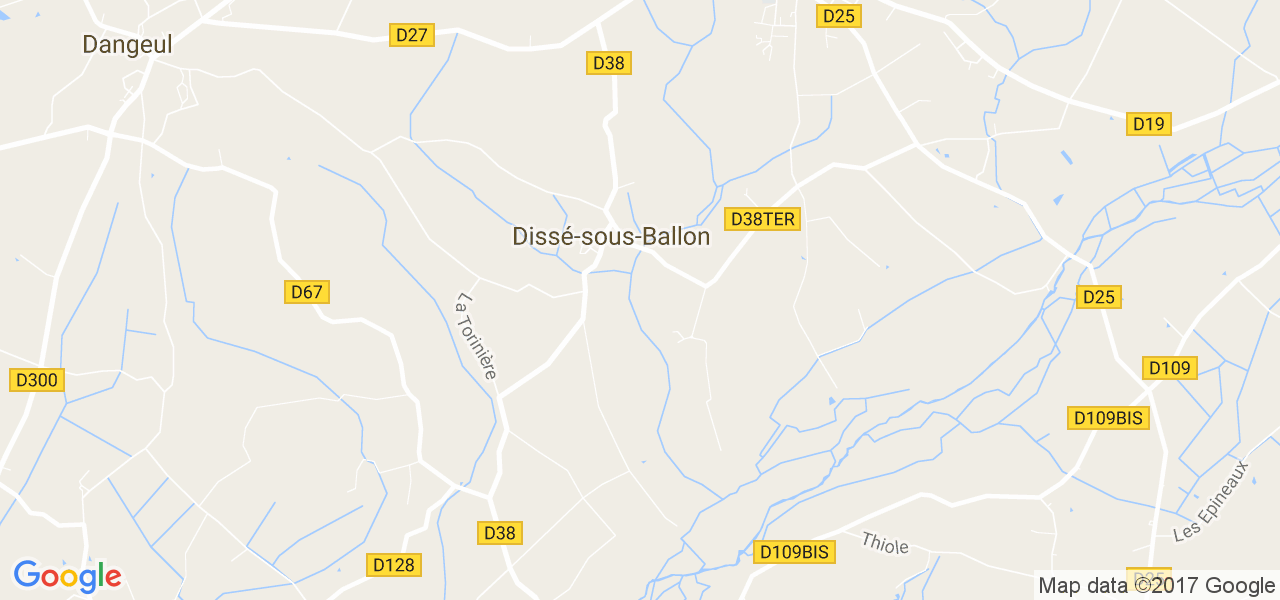 map de la ville de Dissé-sous-Ballon