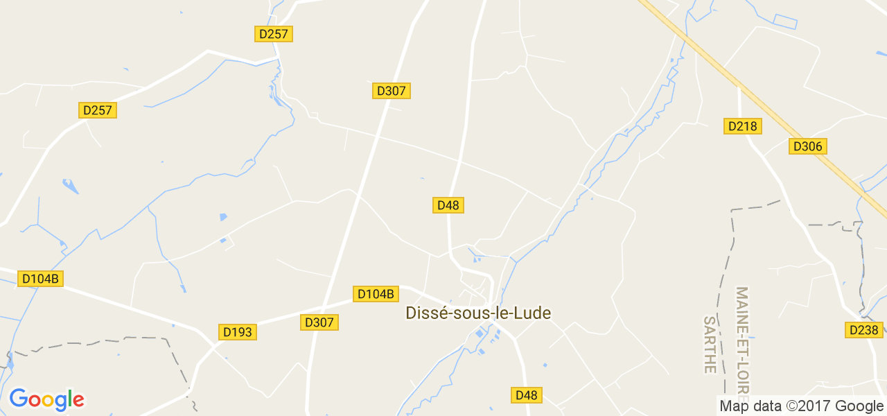 map de la ville de Dissé-sous-le-Lude