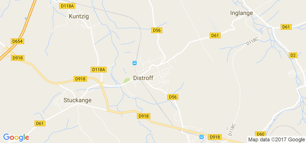 map de la ville de Distroff