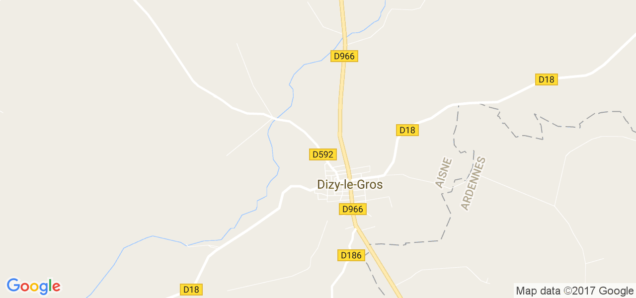 map de la ville de Dizy-le-Gros