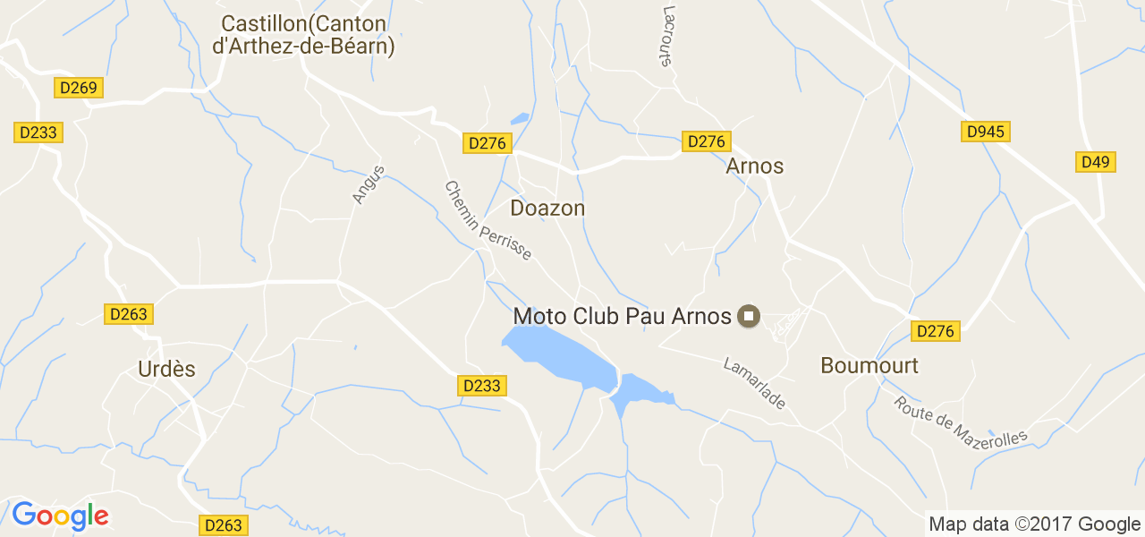 map de la ville de Doazon