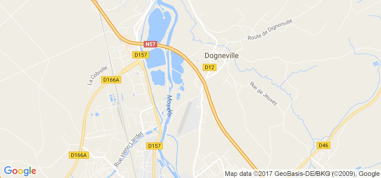 map de la ville de Dogneville