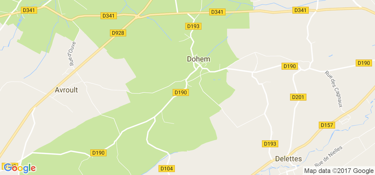 map de la ville de Dohem