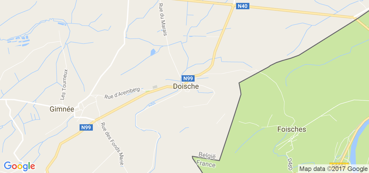 map de la ville de Doische