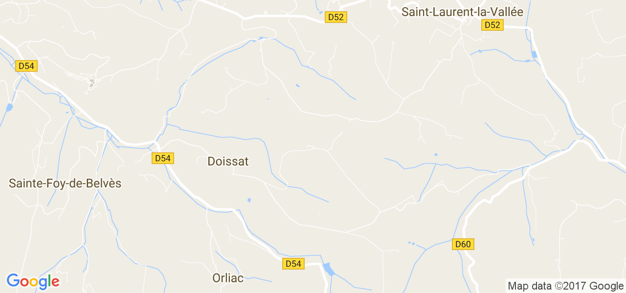 map de la ville de Doissat