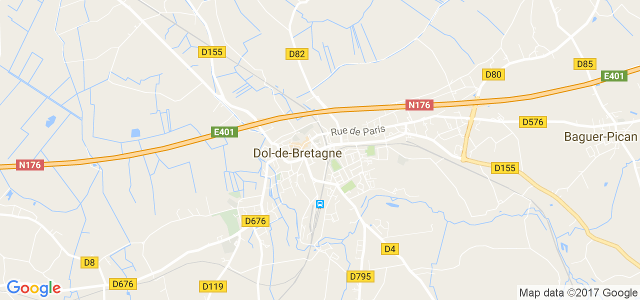 map de la ville de Dol-de-Bretagne