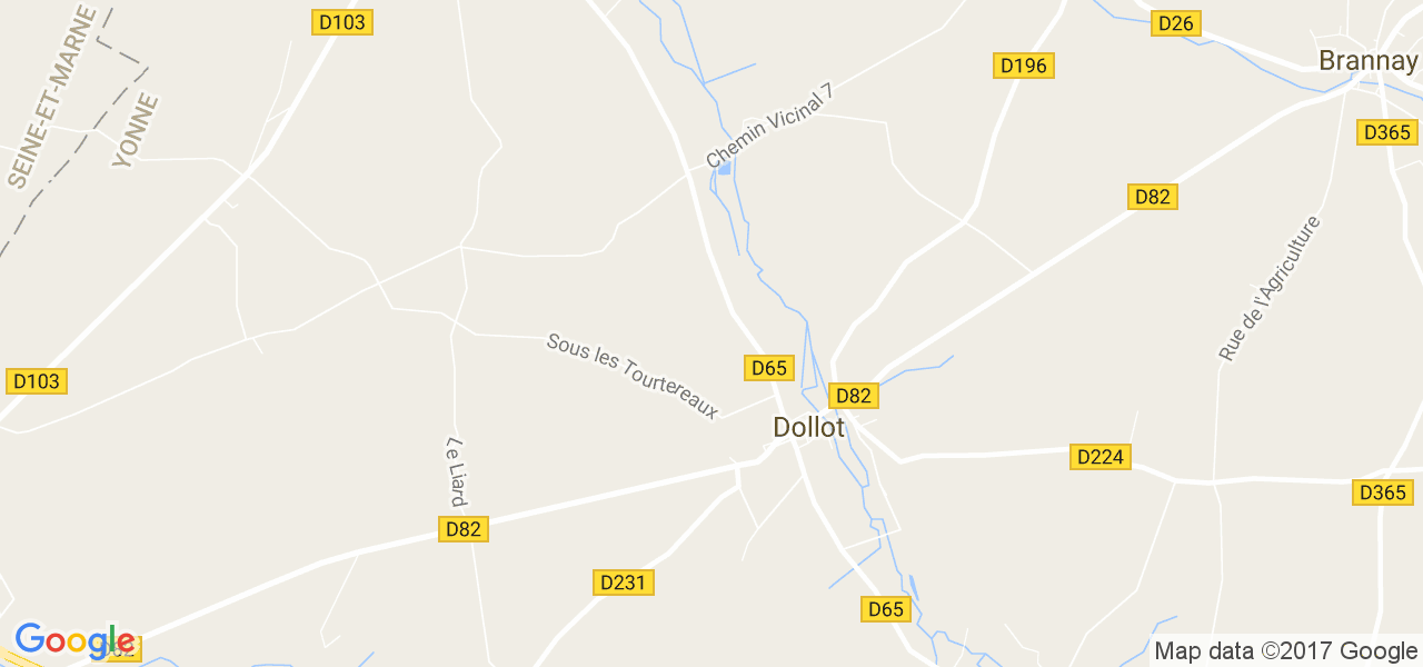 map de la ville de Dollot