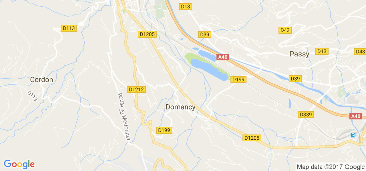 map de la ville de Domancy