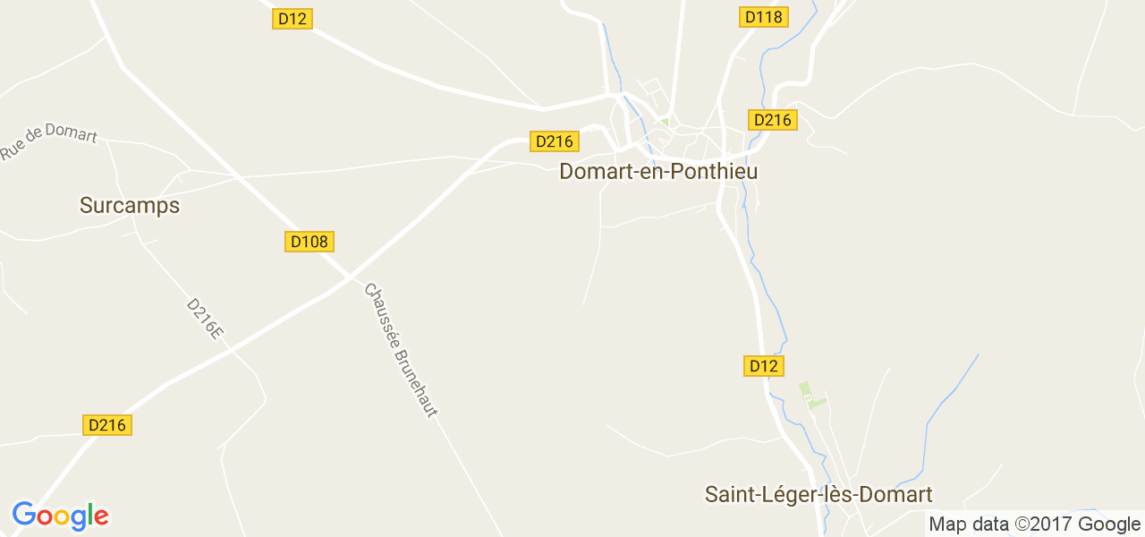 map de la ville de Domart-en-Ponthieu