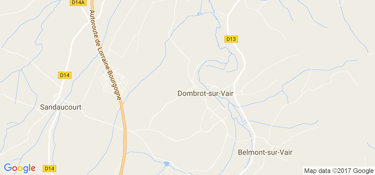 map de la ville de Dombrot-sur-Vair