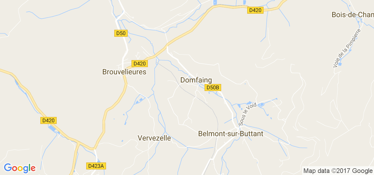 map de la ville de Domfaing