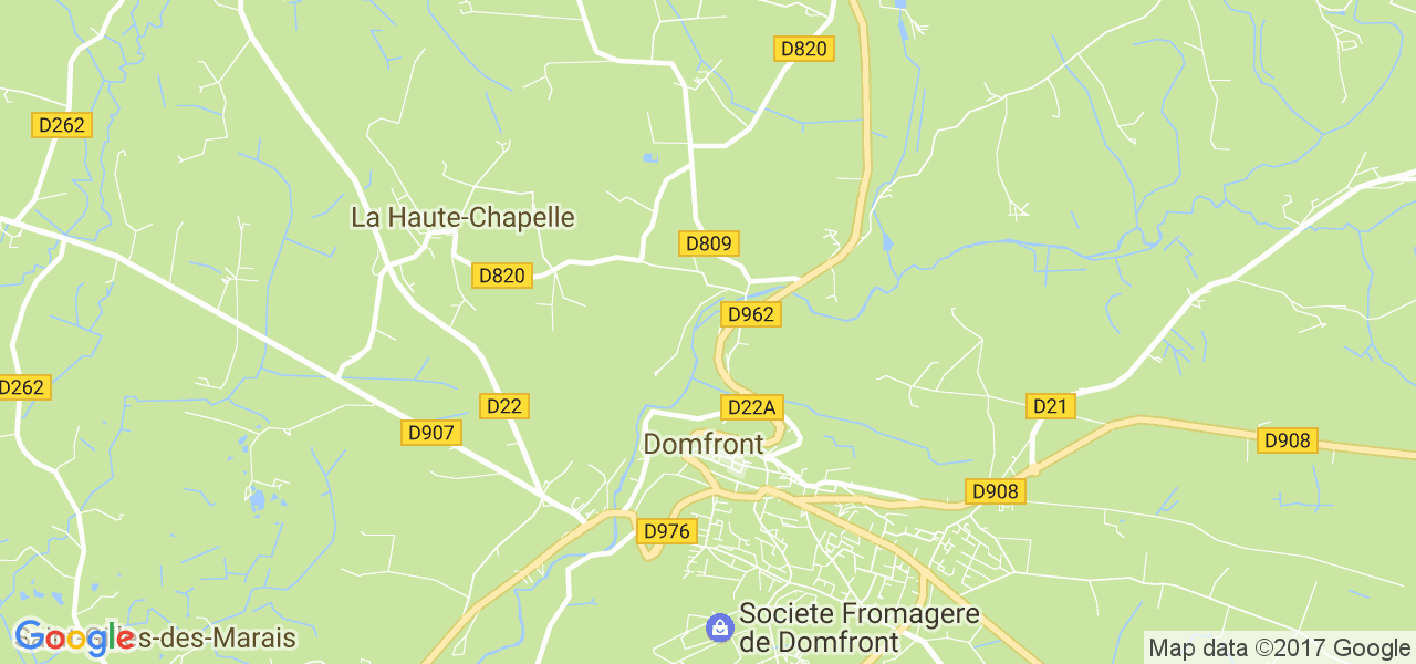 map de la ville de Domfront