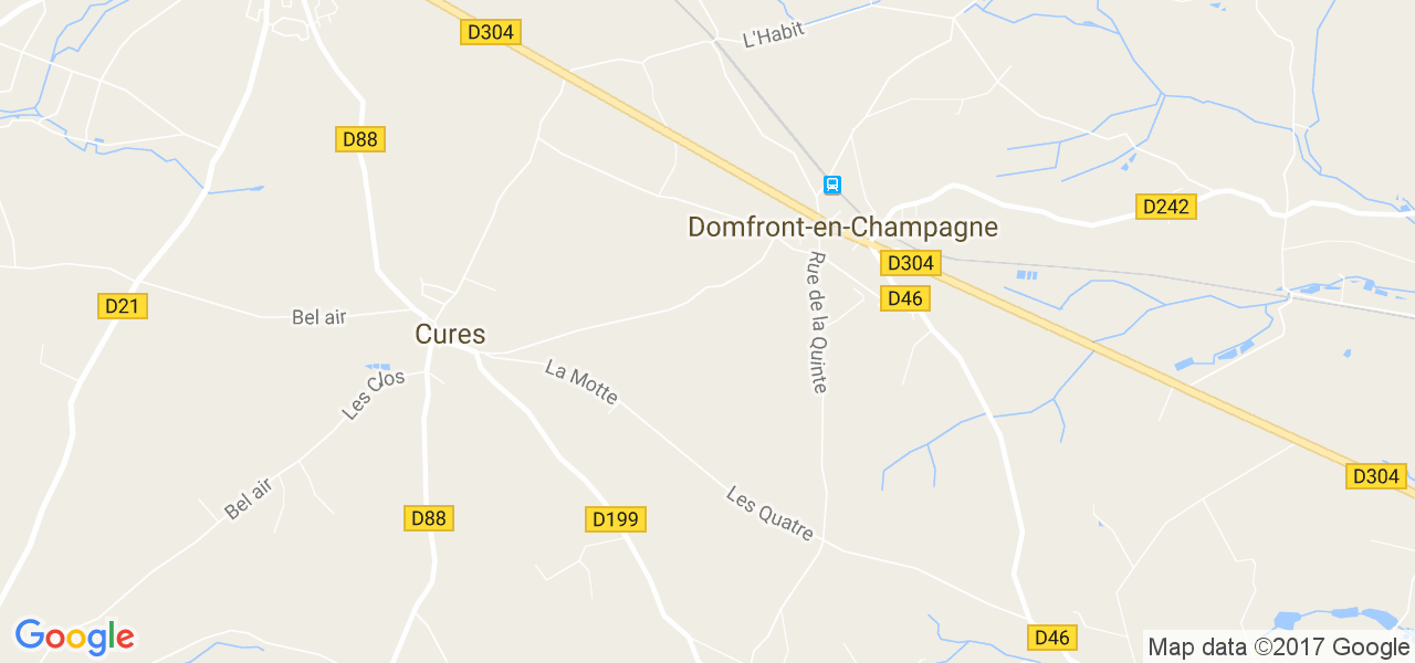 map de la ville de Domfront-en-Champagne