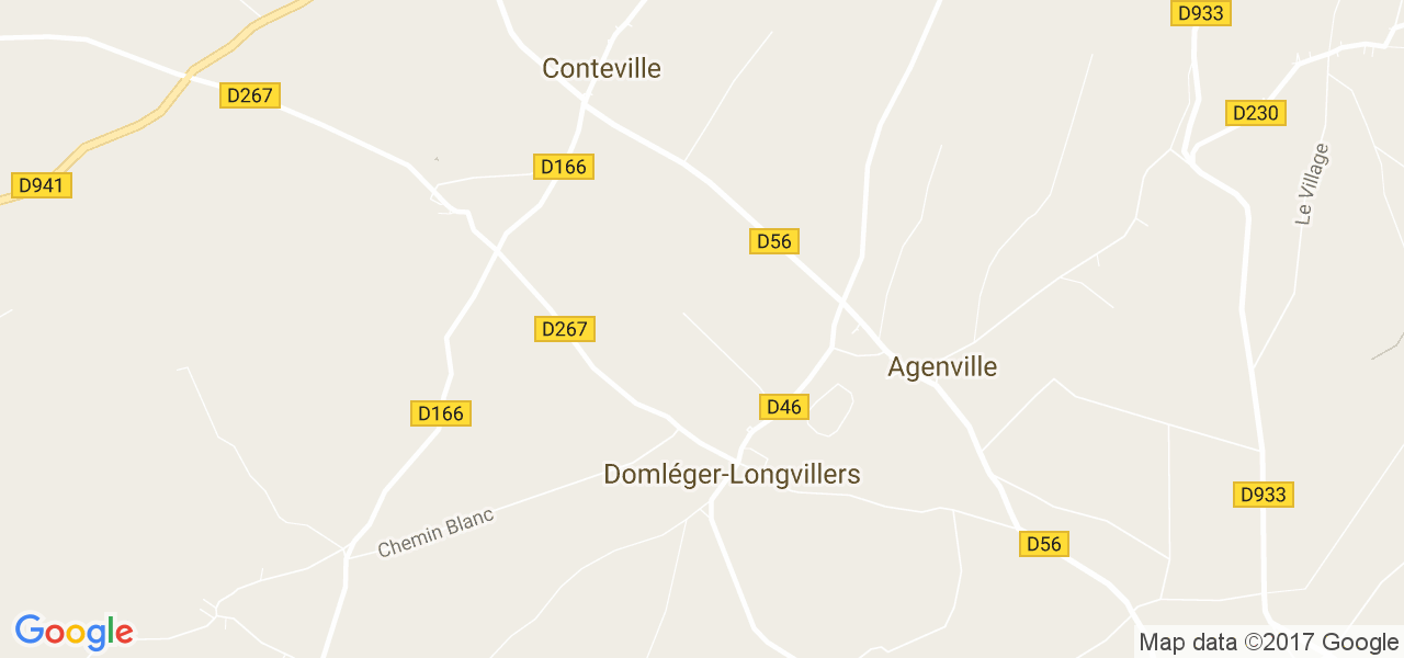 map de la ville de Domléger-Longvillers