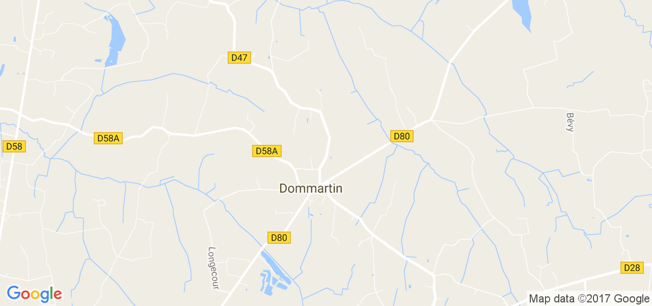 map de la ville de Dommartin