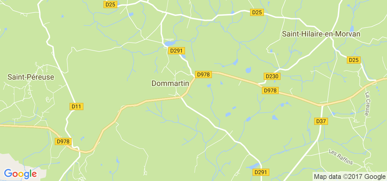 map de la ville de Dommartin