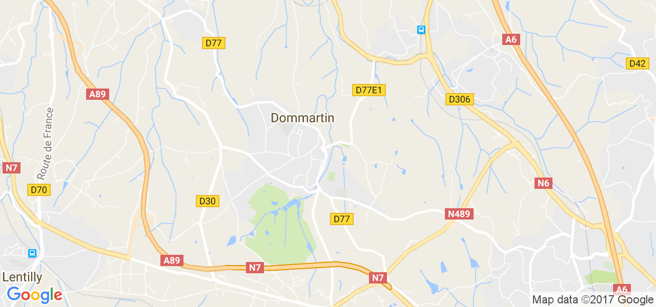 map de la ville de Dommartin