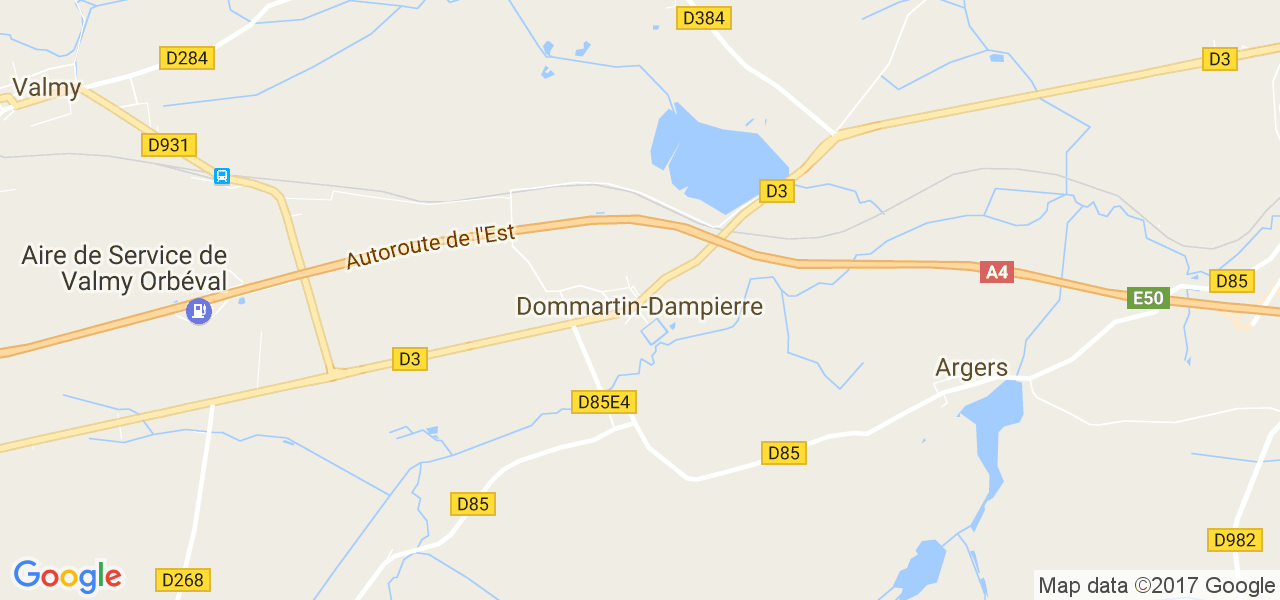 map de la ville de Dommartin-Dampierre