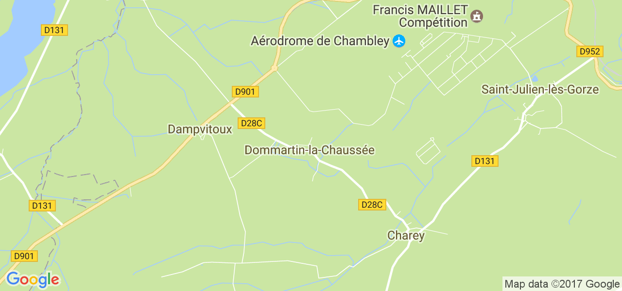 map de la ville de Dommartin-la-Chaussée