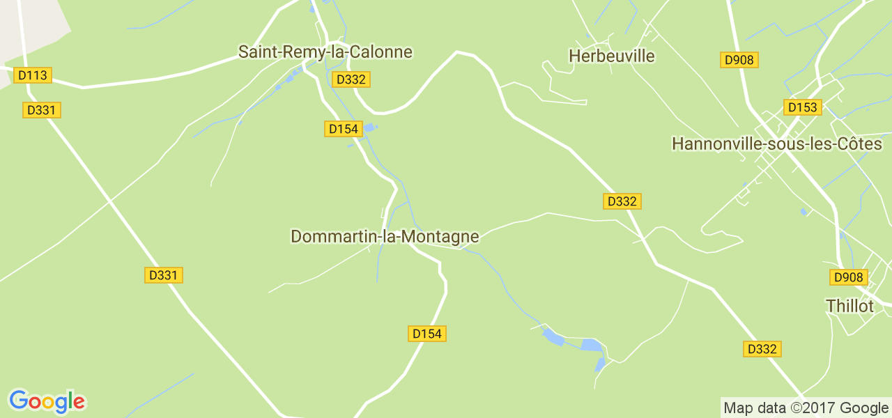 map de la ville de Dommartin-la-Montagne