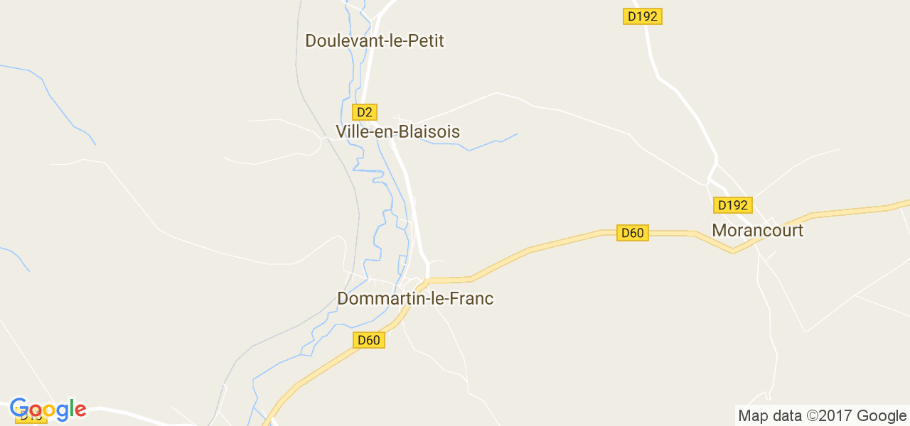 map de la ville de Dommartin-le-Franc