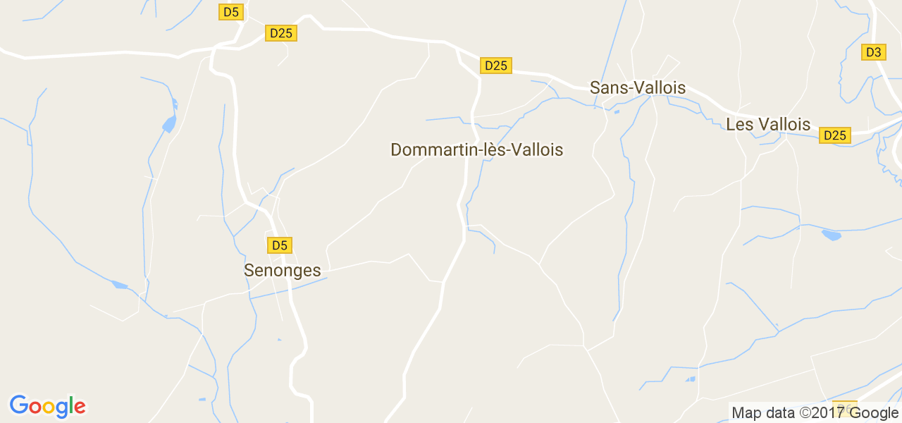 map de la ville de Dommartin-lès-Vallois