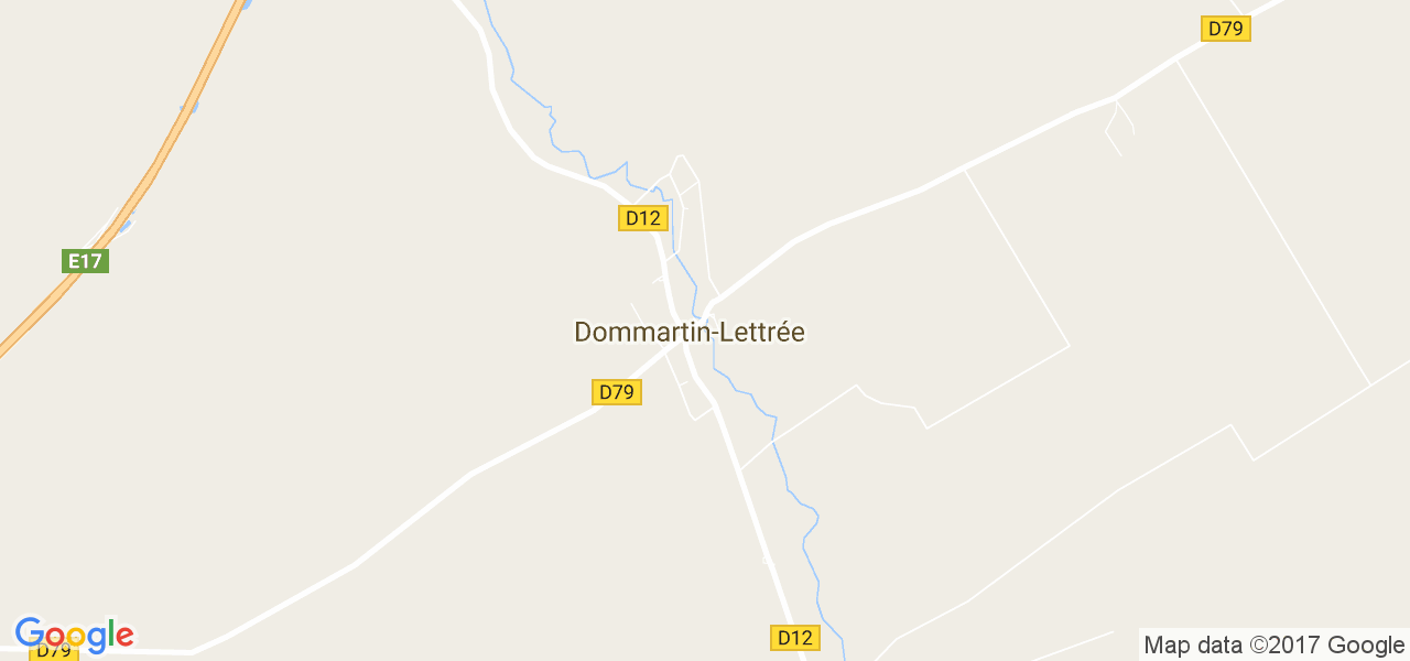 map de la ville de Dommartin-Lettrée