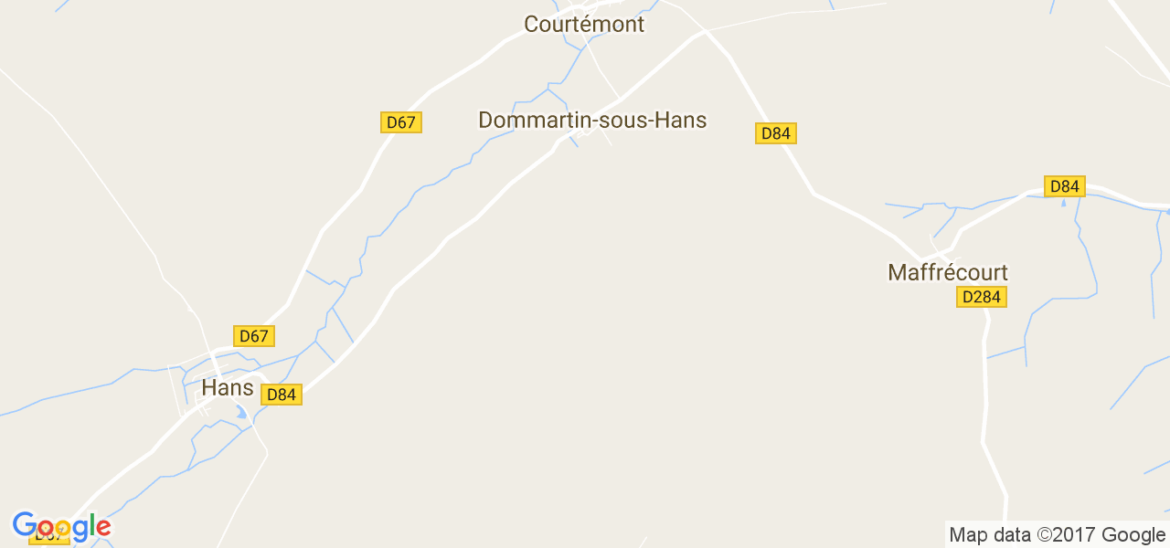 map de la ville de Dommartin-sous-Hans