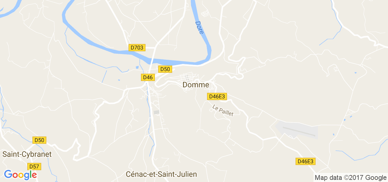 map de la ville de Domme