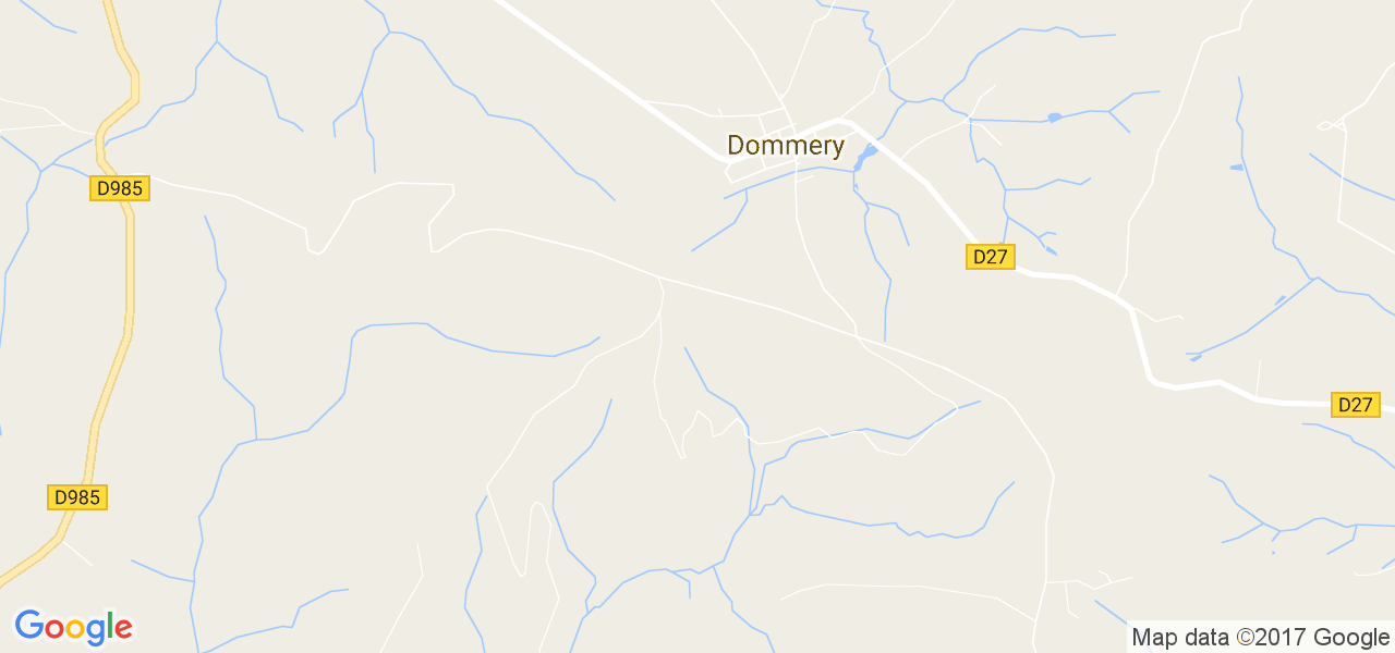 map de la ville de Dommery