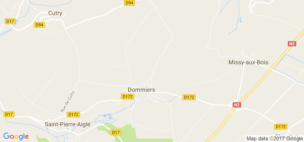 map de la ville de Dommiers