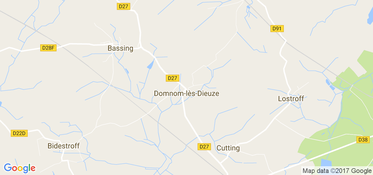 map de la ville de Domnom-lès-Dieuze