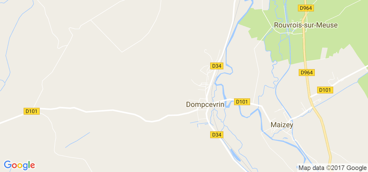 map de la ville de Dompcevrin