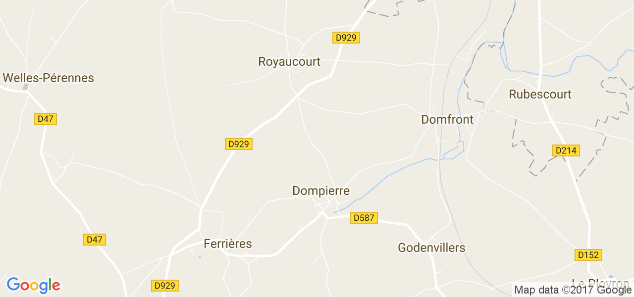 map de la ville de Dompierre