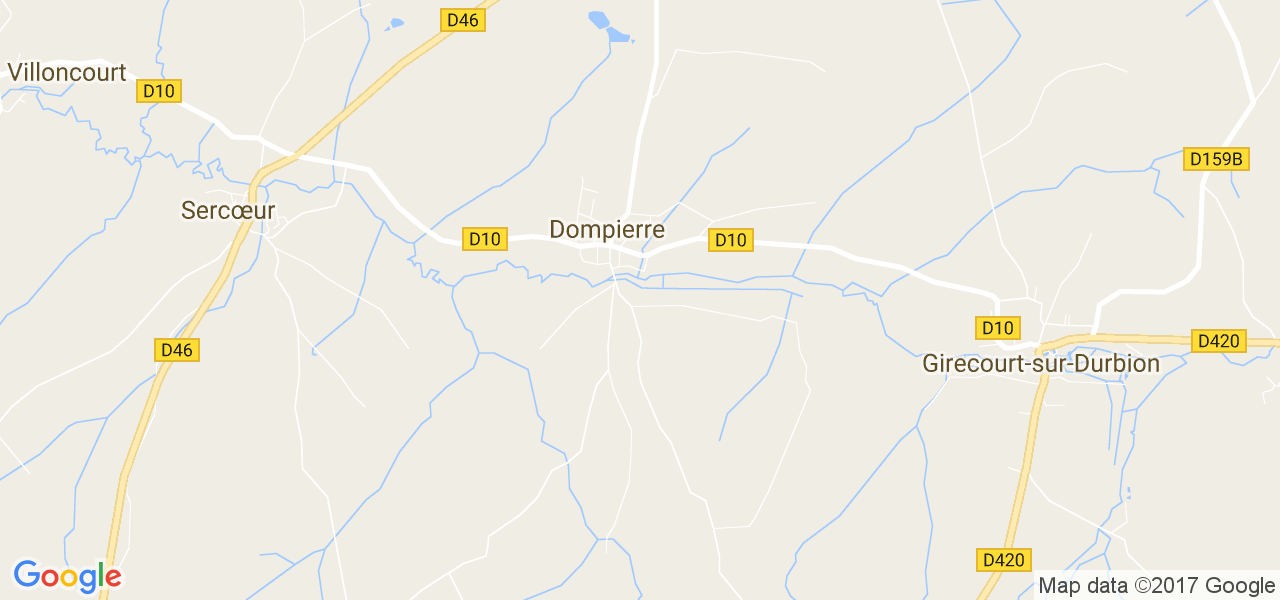 map de la ville de Dompierre