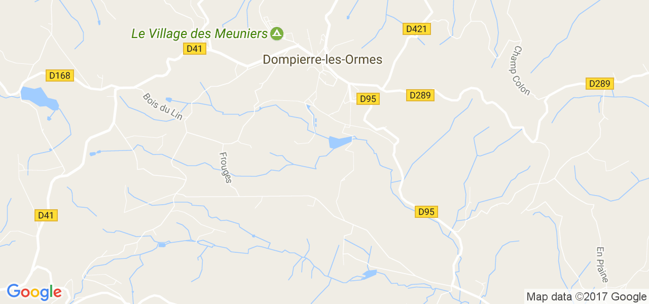 map de la ville de Dompierre-les-Ormes