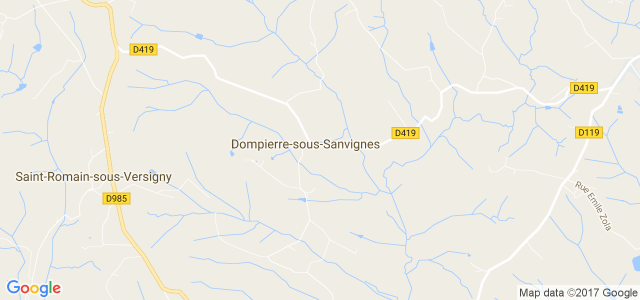 map de la ville de Dompierre-sous-Sanvignes