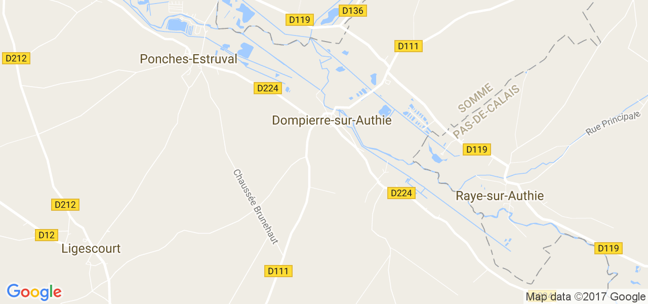 map de la ville de Dompierre-sur-Authie