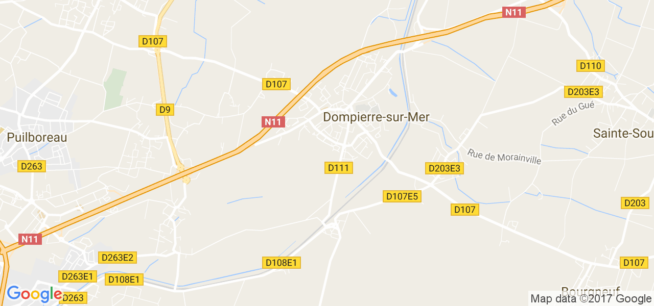 map de la ville de Dompierre-sur-Mer