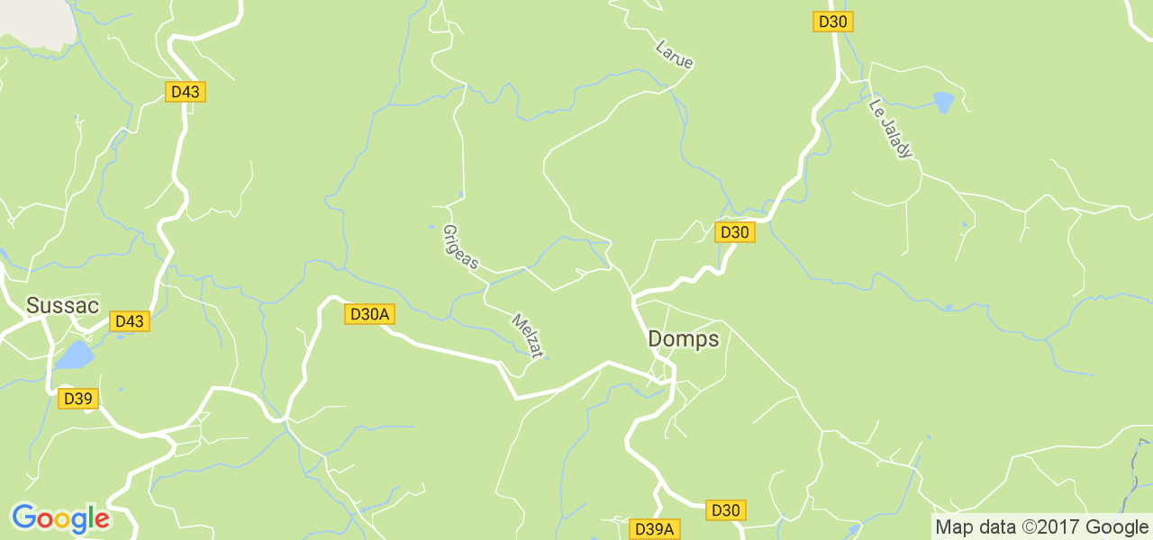 map de la ville de Domps