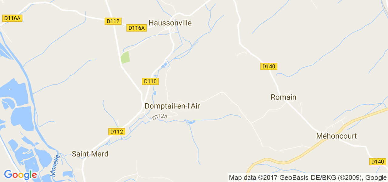 map de la ville de Domptail-en-l'Air