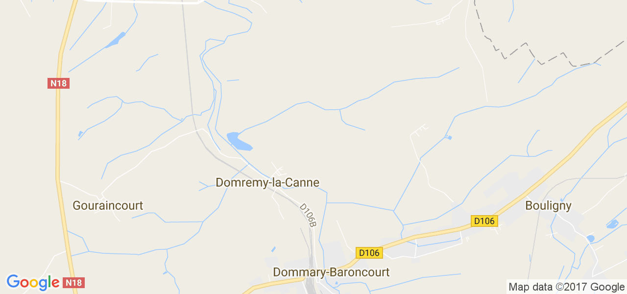 map de la ville de Domremy-la-Canne