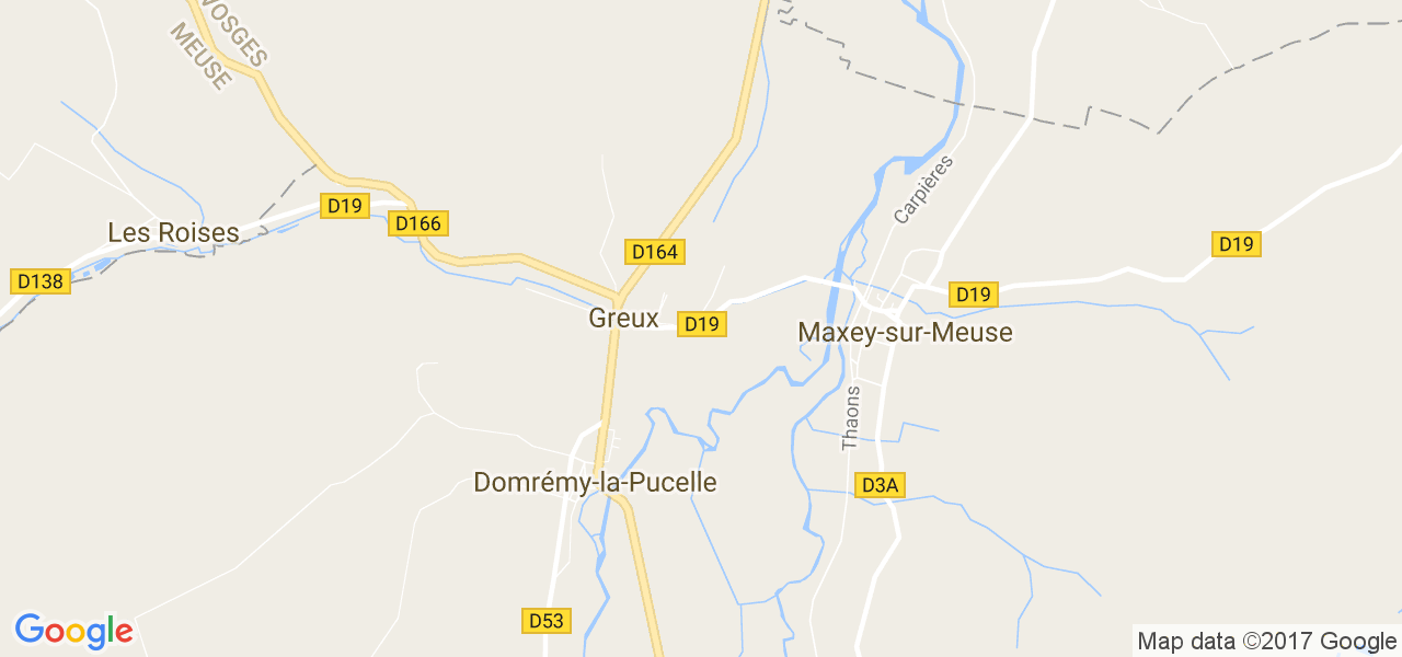 map de la ville de Domrémy-la-Pucelle