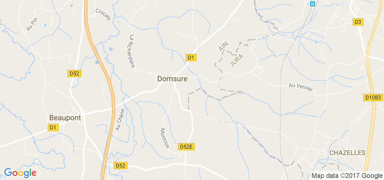 map de la ville de Domsure