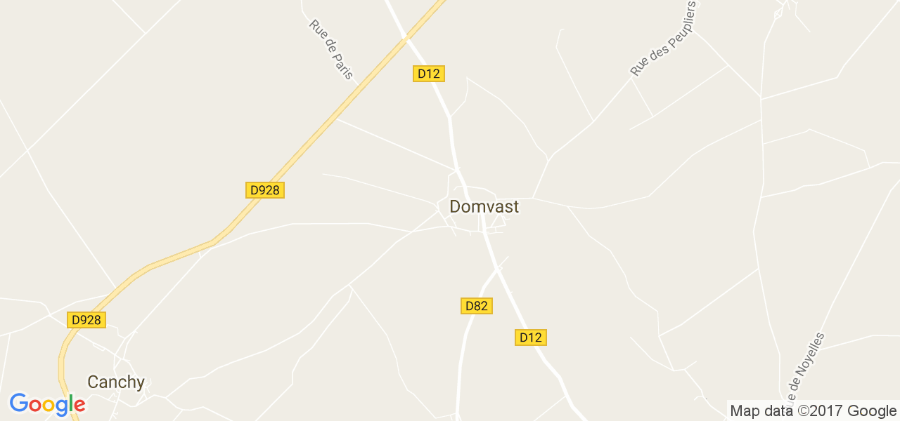 map de la ville de Domvast